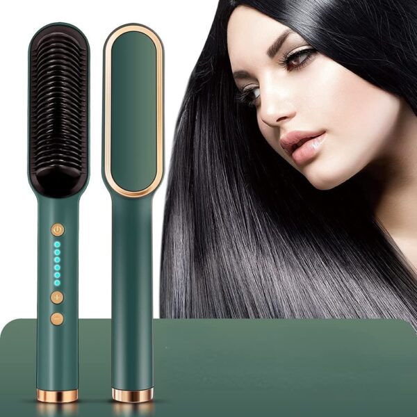 Hair Straightener Ceramic Heated Hair Brush | Brush Straightener | Ceramic Heated Hair
